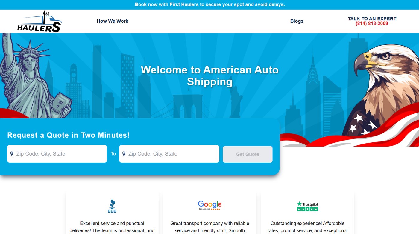 First Haulers website